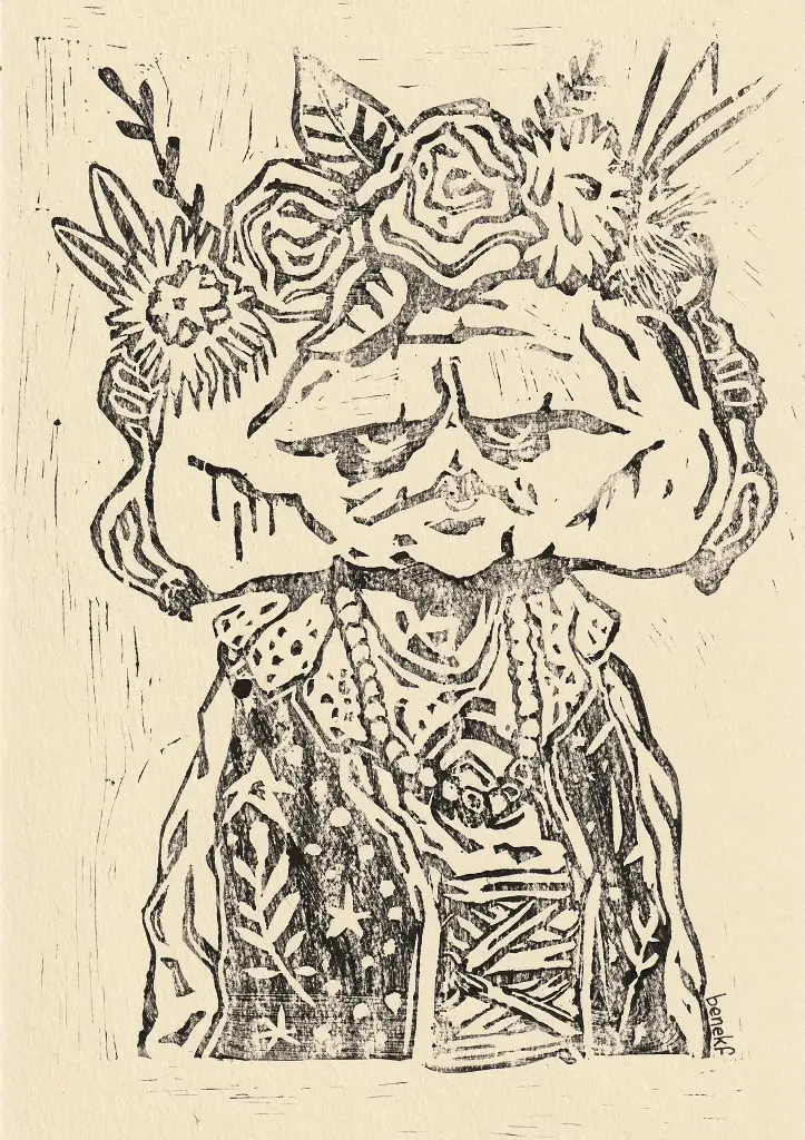 "Pani Pierogi" - Linoryt 21 x 29,7 cm