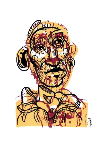 "Ja" - Sitodruk 21 x 29,7 cm