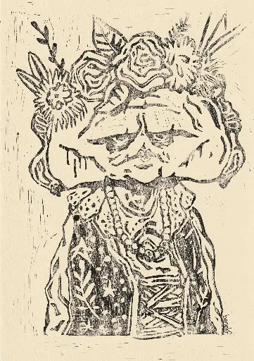 "Pani Pierogi" - Linogravure 21 x 29,7 cm